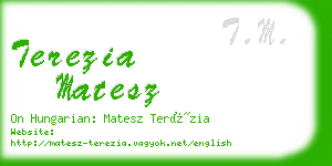 terezia matesz business card